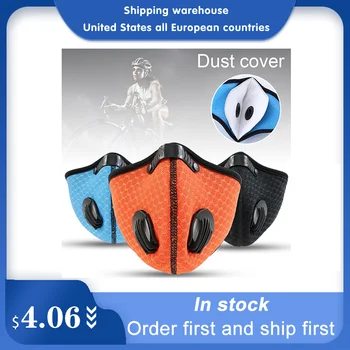 

DustMask With Dual Valve Filter Extra Filter Cotton Sheet Masks Activated Carbon Anti-Dust Masks Prevent PM2.5M