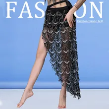 

New Style Belly Dance Costumes Hip Scarf Sequins Tassels Bellydancing Belt Waist Chain Shawl For Women Indian Accessories Scarf