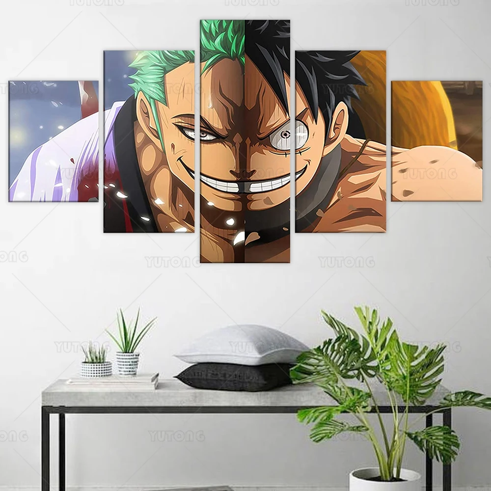 One Piece - Luffy in Wano Artwork Framed poster