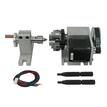 

CNC tailstock and 4th Axis Rotary Axis with Chuck 50mm for CNC Router Engraver Milling Machine