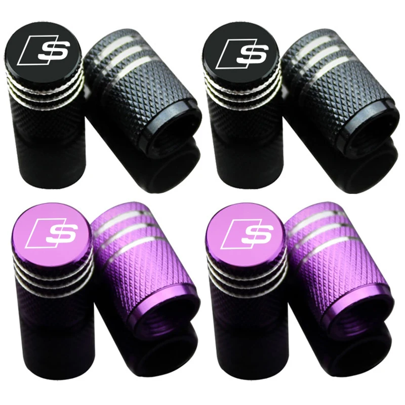 4pcs For audi a3 a4 a5 a6 a7 a8 Q3 Q4 Q5 Q6 Q7 b8 b6 c6 8p b7 c5 metal car wheel tire valve cap protection cover Car accessories |