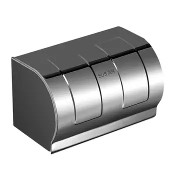

1Pc Bathroom Paper Holder Practical Roll Paper Box for Home Silver