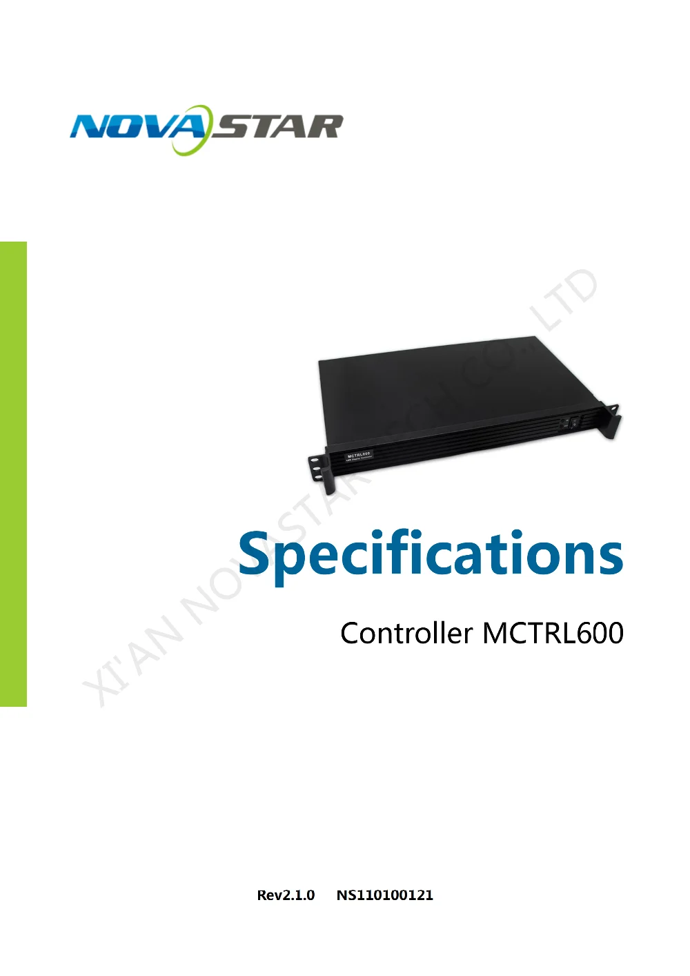 Controller MCTRL600 Specifications_00