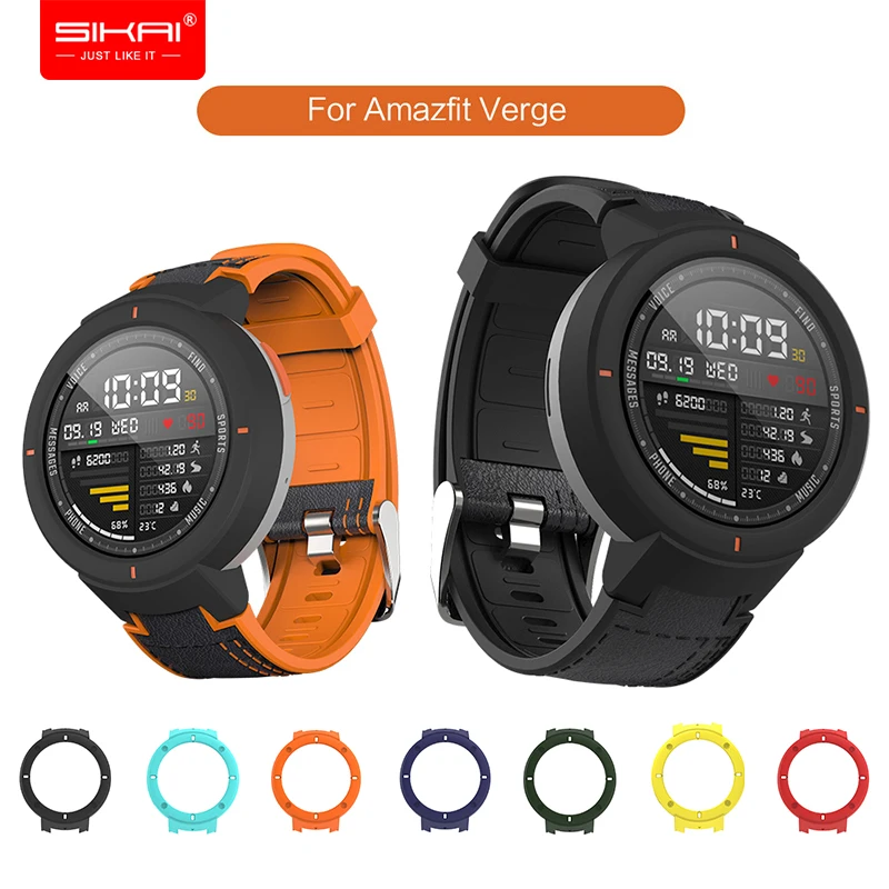 Умный ремешок для часов Amazfit Verge Xiaomi Huami 3 lite силиконовый ремешок сменный Браслет и чехол SIKAI защитный чехол для ПК