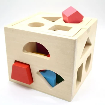 

Wallboy Wooden Intellectual Box Children's Toys Pairing Shape Pairing Enlightenment Building Blocks Wooden Thirteen Holes