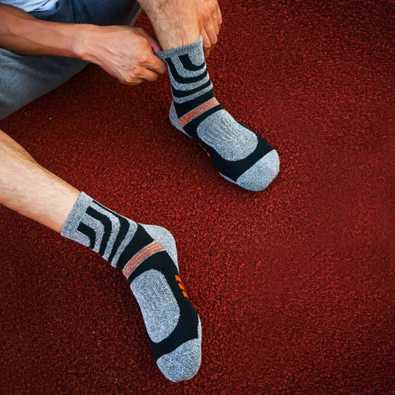 Уличные спортивные носки для бега, пешего туризма, дышащие носки, профессиональные зимние термоноски