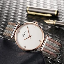 Miss Fox Женские часы с сетчатым ремешком женские часы из розового золота Топ бренд класса люкс Женские часы женские часы montre femme