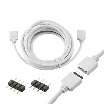 

1m 4Pin Extension Wire Cable 1 to 1 Cord Connector Wire For SMD 5050 3528 RGB LED Strip Light With 4Pin Needle