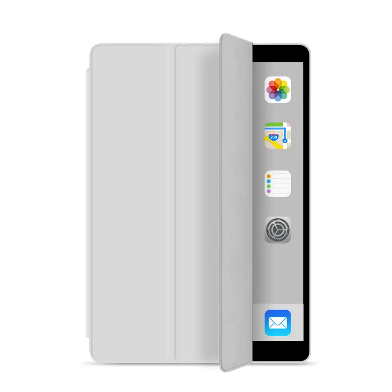 Для нового iPad Mini 5 Чехол-книжка из искусственной кожи с подставкой для iPad Mini 5 Автоматический Режим сна/пробуждения+ защита экрана - Цвет: Light gray