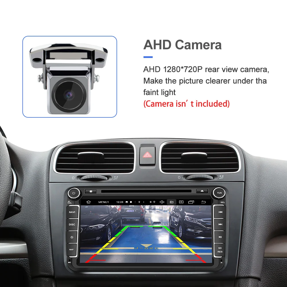 Isudar автомобильный мультимедийный плеер GPS Android 9 2 Din для VW/Volkswagen/POLO/PASSAT/Golf радио