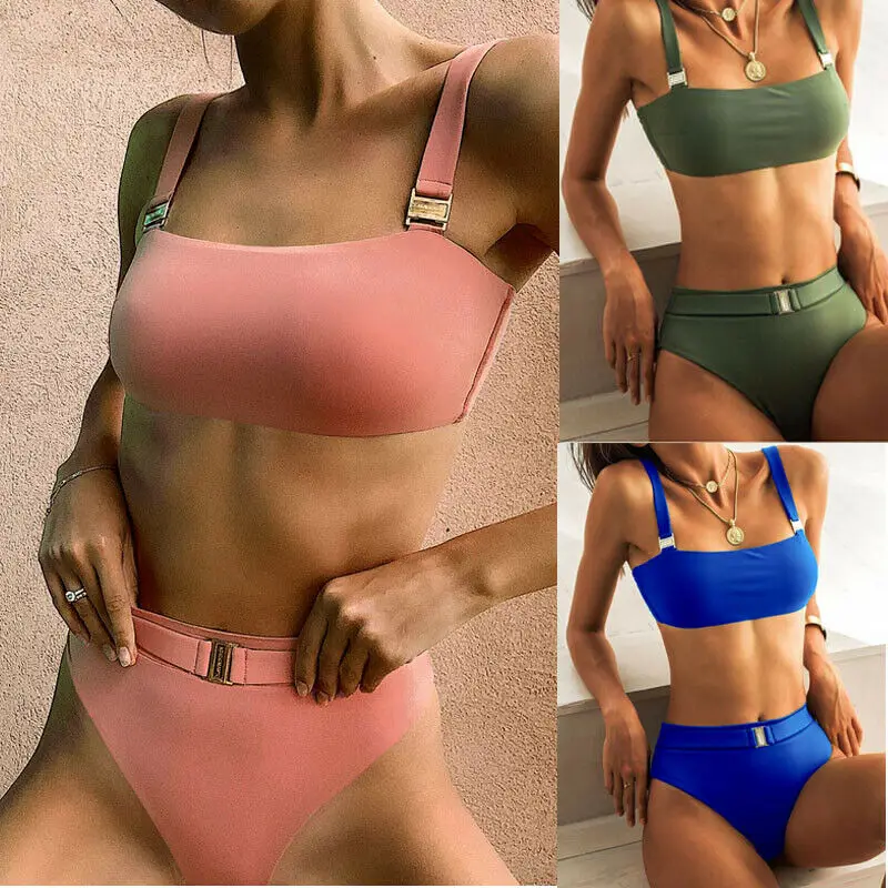 

New Women Sexy Swimsuit Push-up Bra Bikini Set Triangle Swimwear Woman Bathing Suit High Waist Ladies Bikini Biquinis Feminino