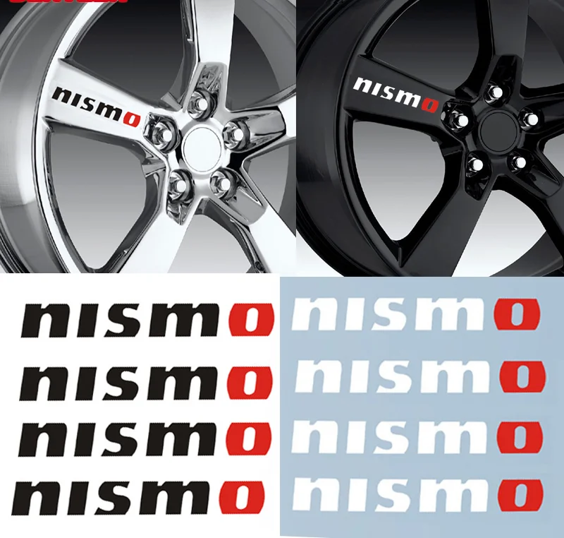 Наклейка на автомобильные колеса Nismo для Nissan Tiida Sunny QASHQAI J10 J11 MARCH LIVINA TEANA X-TRAI 10 см 4