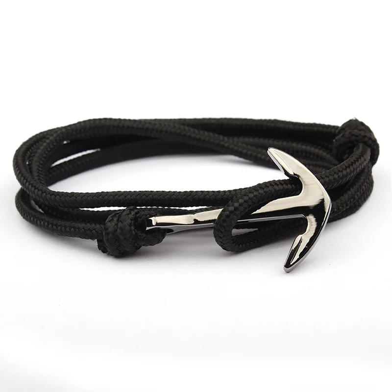 

Adjustable Men Paracord Anchor Bracelets Friendship Woman Charm Bracelets Survival Rope Chain Paracord Bracelets &Bangles SL163