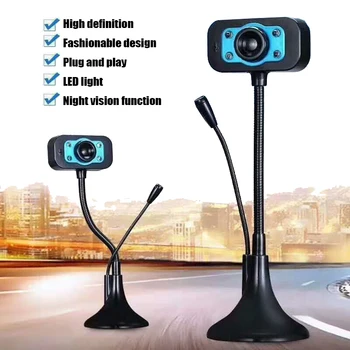

Web Camera USB High Definition Webcam 4 Led Web Cam with MIC desktop for Skype Youtube Computer PC Laptop Notebook Camera