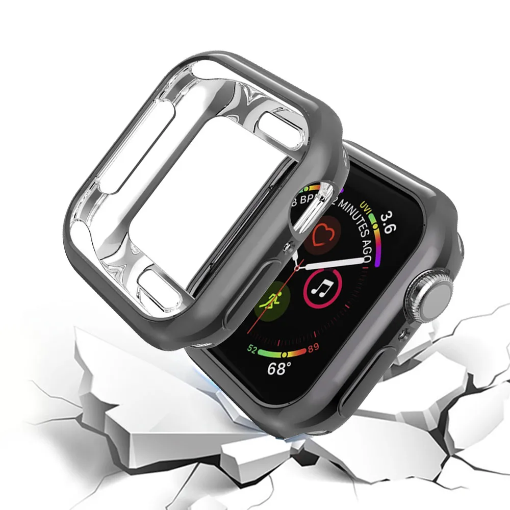 CACKOIE Soft Transparent TPU Screen Protector for Apple Watch42MM 38MM Case 5 4 3 2 1 3