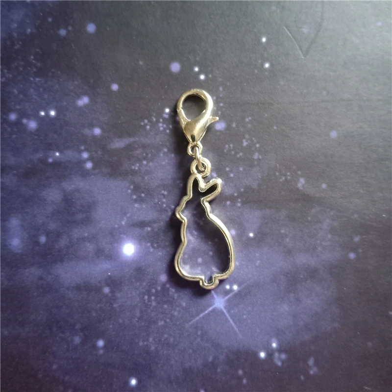 

2 шт. античные серебряные цветные Подвески Кролик мультфильм кролик клип на Шарм кролик молния тянуть милые животные ювелирные изделия