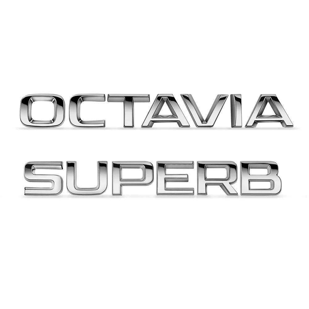 Хром для Skoda Octavia йети Rapid Kodiaq Kamiq Karoq Superb OCTAVIA багажник автомобиля Стикеры