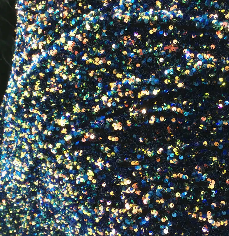 Colourful GLace 1Y/лот вельвет шифрование Блестки ткань для свадебного платья украшения DIY аксессуары TX1249 - Цвет: Colourful