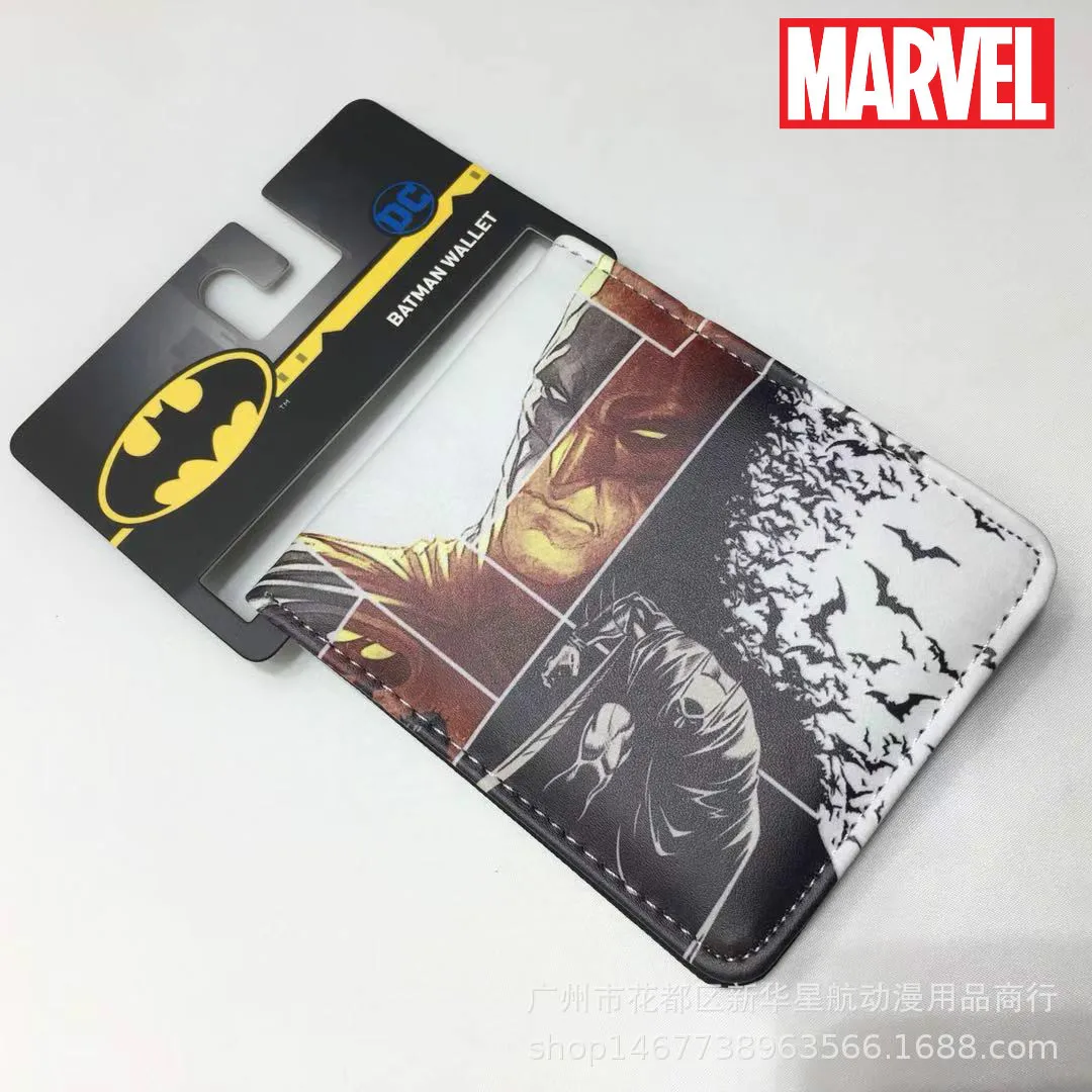 

Original Superheroes Justice League Batman Short Wallet Unisex Two-fold Wallet Wallet Genuine Wallet Men Mens Wallet