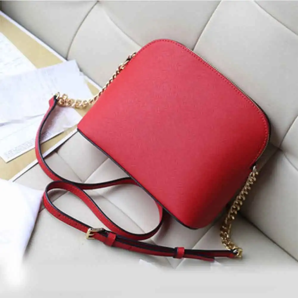 Высококачественная кожаная женская сумка, модная сумка для ракушек, сумка-мессенджер на цепочке, женская сумка через плечо, новинка