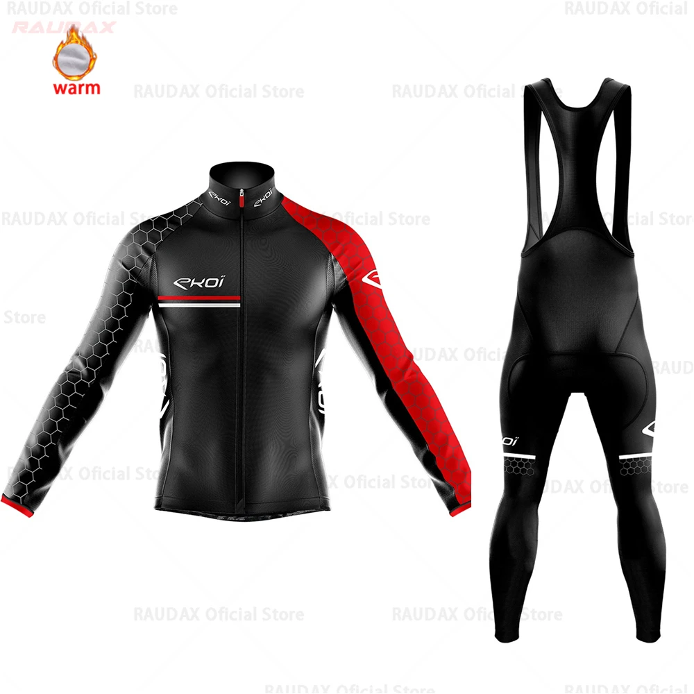 

Cycling Jersey Set 2020 Pro Team Ekoiing Winter Fleece Cycling Clothing MTB Cycling Bib Pant Ropa Ciclismo Triathlon Cycling Kit