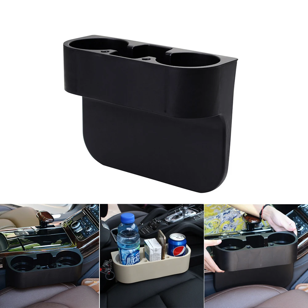 

3 in 1 Car Cup Holder Auto Seat Gap Water Cup Drink Bottle Phone Keys Organizer Storage Holder Stand Drink Shelf Car Organizer