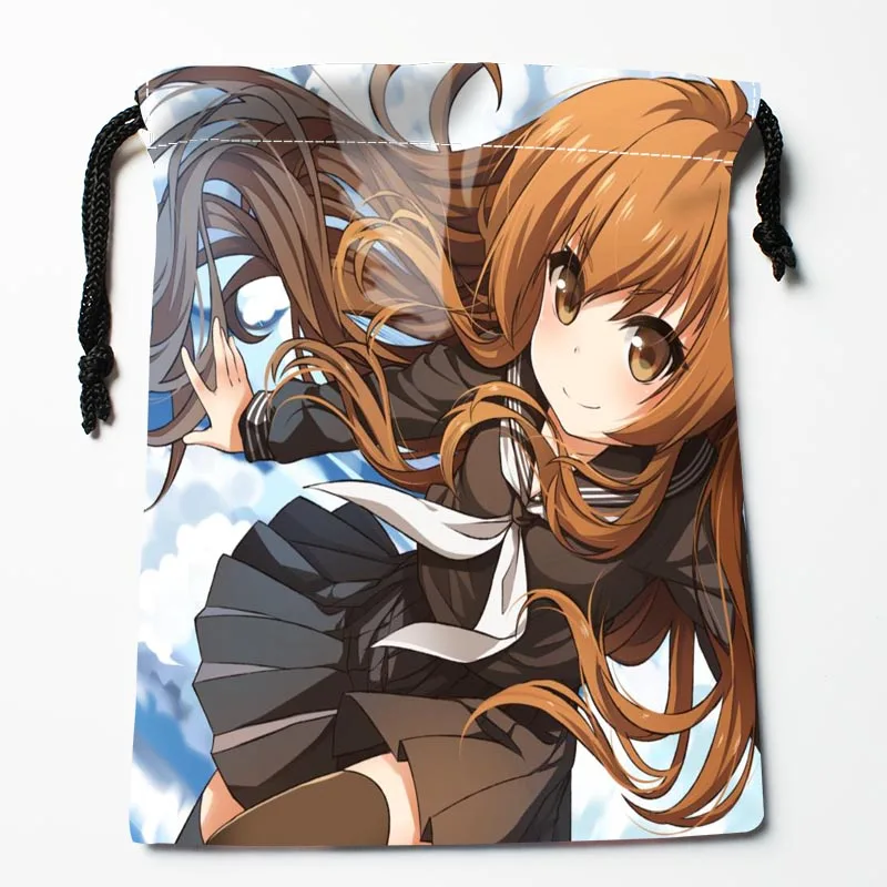 Новое поступление Toradora Сумки на шнурке заказ сумки с принтом для хранения размер