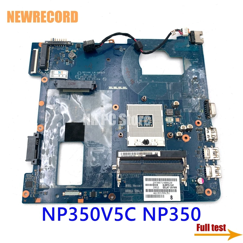 NEWRECORD QCLA4 LA-8862P BA59-03539A BA59-03539B для samsung NP350V5C NP350 Материнская плата ноутбука HM76 HD graphics