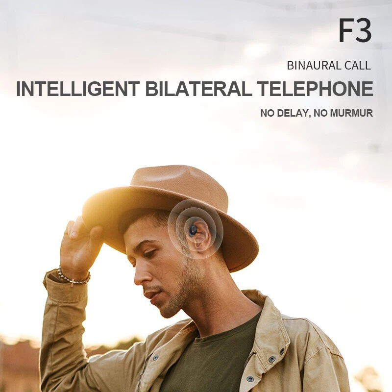 SOAIY F3 Siri Smart AL Assistant Bluetooth Headset 5.0 8 Hours Music Time Stylish True Wireless Earphones with Microphone