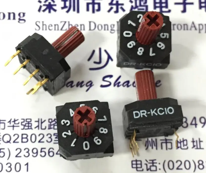

5PCS/LOT open 10 rotary switch 0-9 switch switch with the handle DR-KC10P data encoding