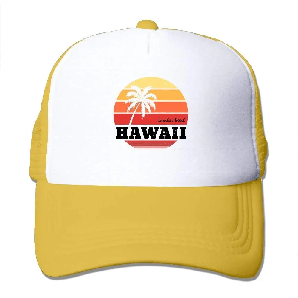 TSDFCMen/женские Гавайские сетчатые кепки Snapback, регулируемая шляпа для папы желтого цвета