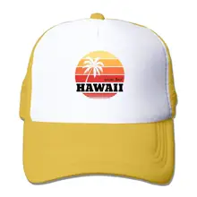 TSDFCMen/женские Гавайские сетчатые кепки Snapback, регулируемая шляпа для папы желтого цвета