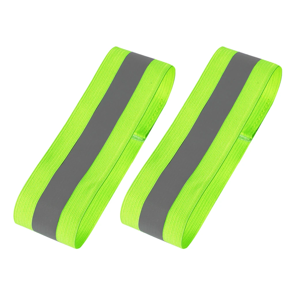 1 Pair Safety Reflective Armband Ankle Band Snap Pants Strap Bracelet
