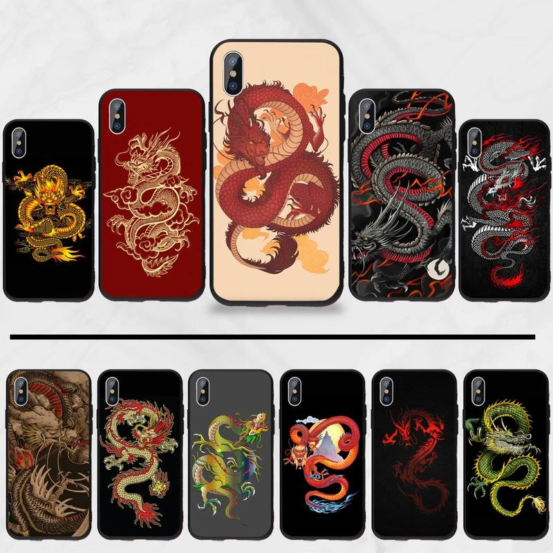 iphone 7 silicone case Chinese Dragon Art Phone Case for iPhone 11 pro XS MAX 8 7 6 6S Plus X 5S SE 2020 XR iphone 6s plus phone case