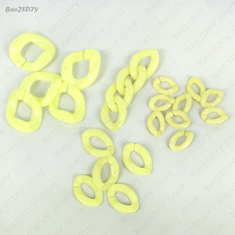 Wholesale 23mm*17mm Multi color Acrylic Twisted Chains Assembled Parts Beads Diy Jewelry Findings Accessories 60 pieces(JM6582)