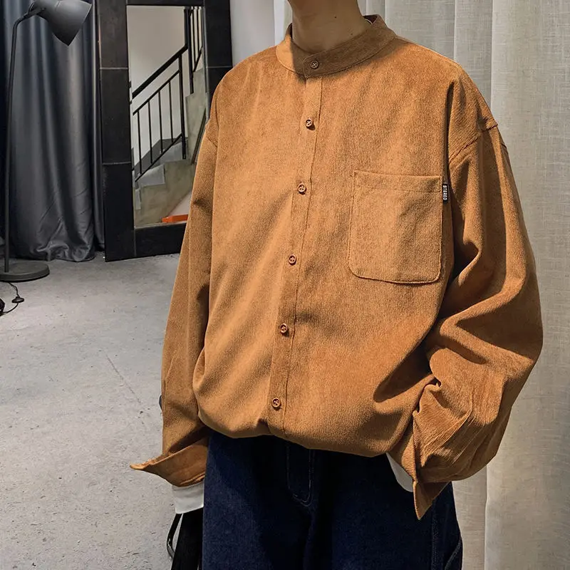 Privathinker 3 Colors Solid Men's Shirts 2020 Vintage Men Long Sleeve Tops Blouse Korean Man Casual Shirt camisas Privathinker 3 Colors Solid Men's Shirts 2020 Vintage Men Long Sleeve Tops Blouse Korean Man Casual Shirt camisas