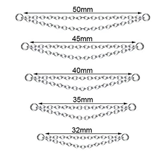 Steel Double Nose Piercing Chain Nose Chain for Woman Nostril Piercing Nose Stud Decoration Piercing Chain New