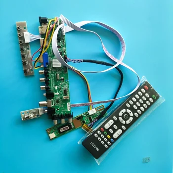 

Kit For LTN184KT01-T01/101/M01 DVB-C DVB-T TV VGA USB AV Digital HDMI 1 CCFL LCD Panel Controller board 30pin 1680X945 18.4"