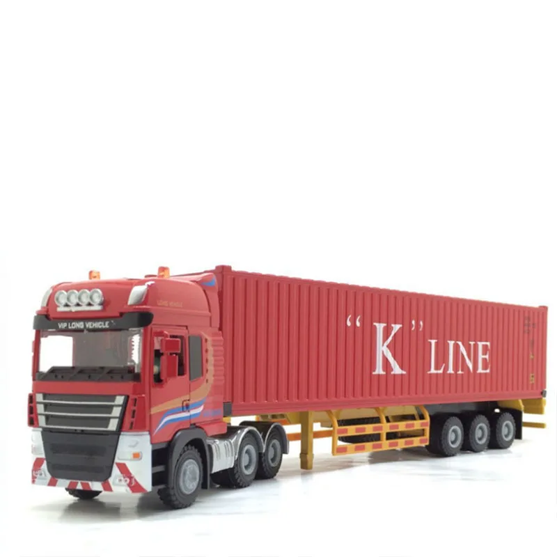 1:50 Масштаб сплав металлический контейнер грузовика-трейлера высокая имитация литья под давлением модель инженерный автомобиль игрушка Дети Детские подарки