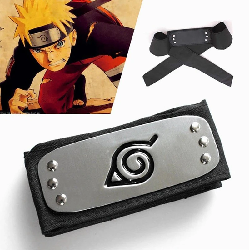 Naruto Headband Kakashi Leaf Village Cosplay Toys Design Anime Logo Accessories 