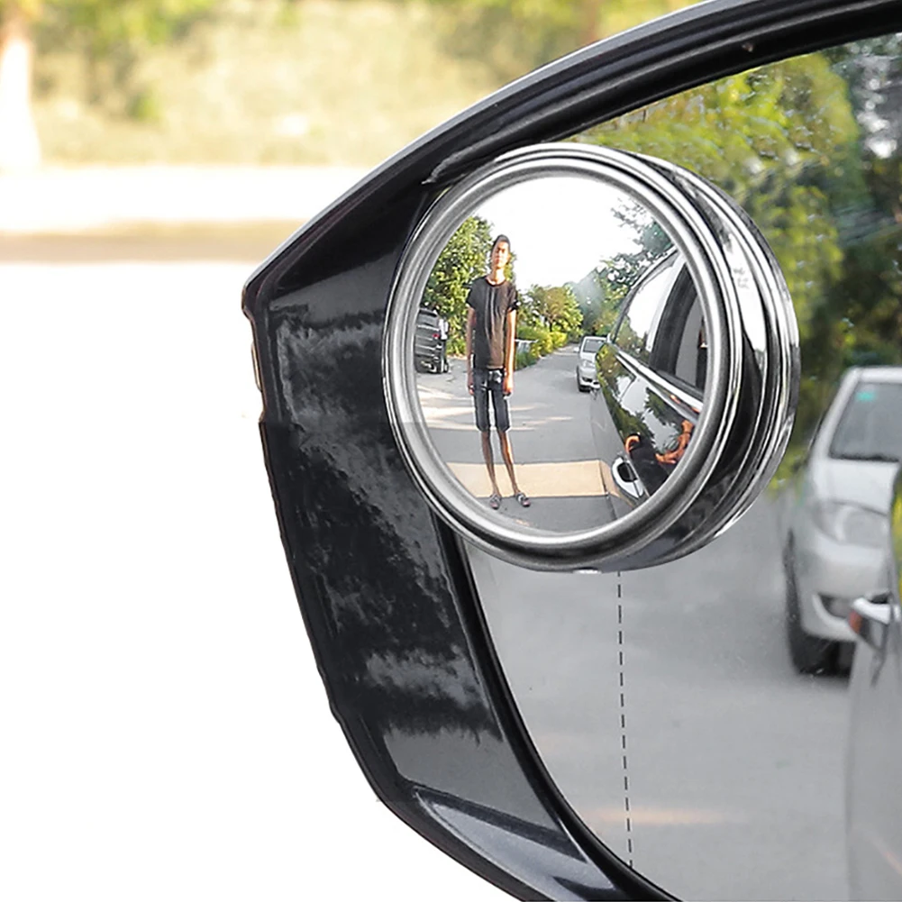 HD Glass Car Blind Spot Mirror 2Pcs Auto Motorcycle 360&deg; Adjustable Wide Angle Rearview Mirrors Extra Round blind spot mirror motorcycle mirror motorcycle mirrors