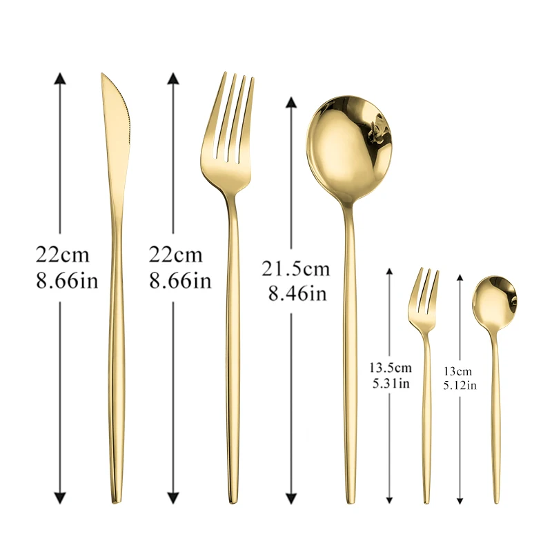 US $28.19 30pcs Gold Cutlery Set Stainless Steel Tableware Dinnerware Set Dinner Gold Spoon And Fork Set Kitchen Tableware Silverware Sets