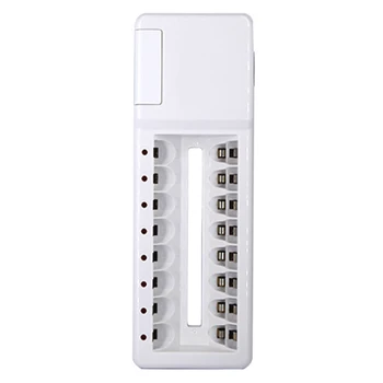 

8 Slots Aa Aaa Battery Charger Quick Charge With Led Display For Aa Aaa Nimh Nicd 1.2V Rechargeable Batteries With 2 Usb Ports U