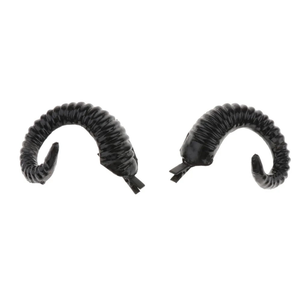 2 Pair  Artificial  Rams Horns Headband Hairpins Evil Devil Sheep Goat Faun Horn Costume