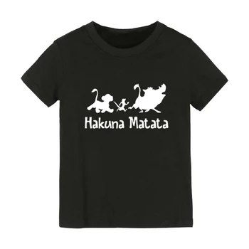 

Hakuna Matata Print Kids tshirt Boy Girl shirt Children Toddler Clothes Funny Street Top Tees FF-3