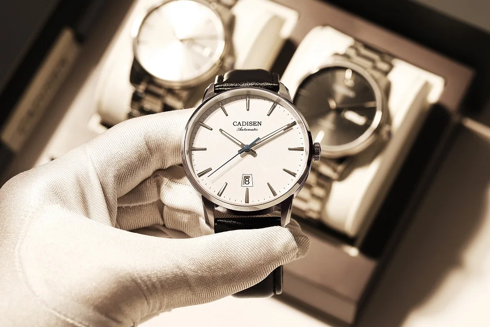CADISEN Mechanical Watch Men Top Brand Luxury Luminous Stainless steel Business Wrist Men Automatic Watches NH35A Japan movement