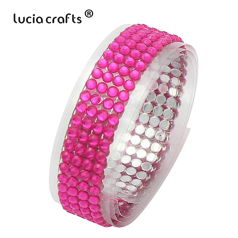 Lucia crafts 18 мм* 50 см красочные акриловые стразы самоклеющиеся ленты пояс Скрапбукинг Материал 1 шт I1011