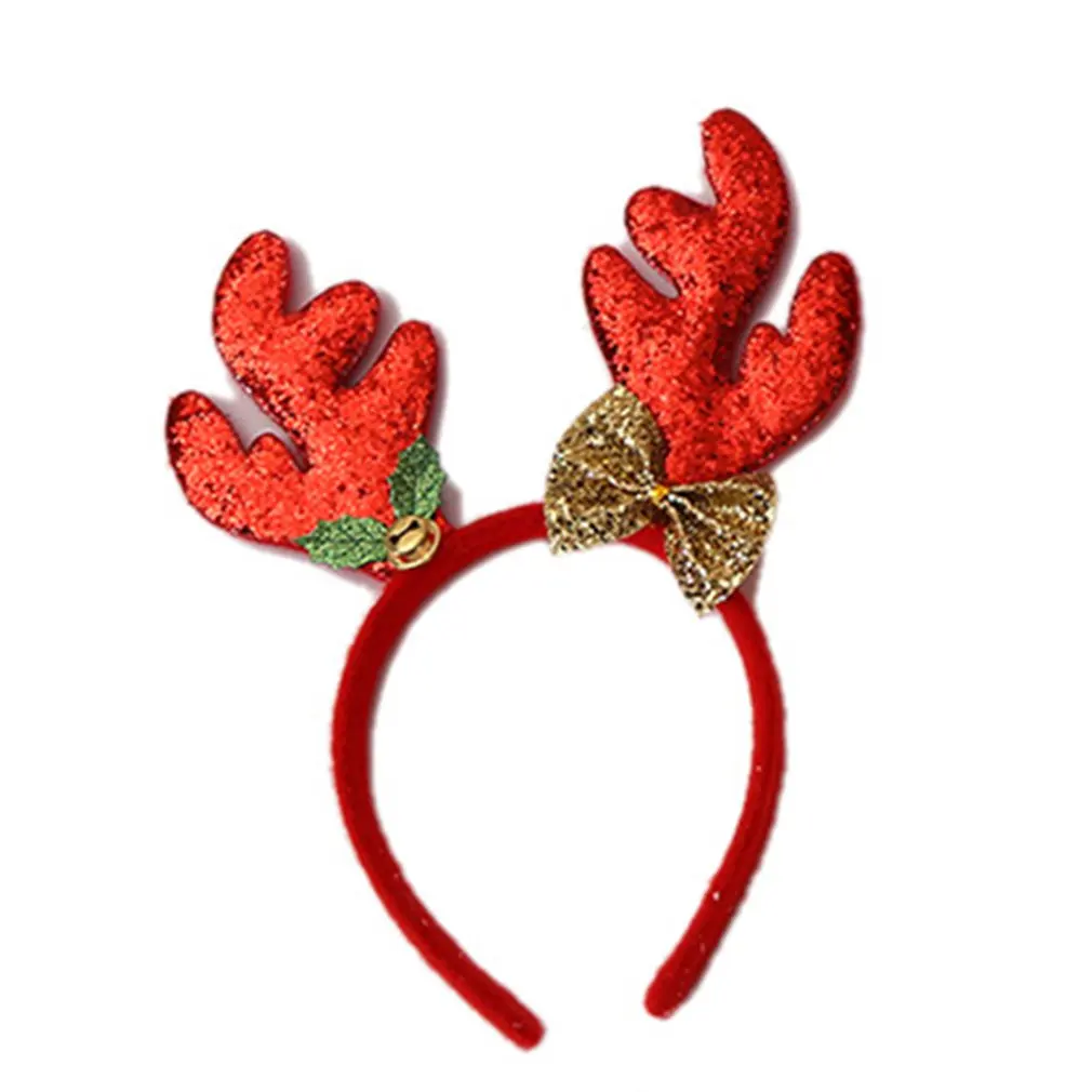 Рождественские украшения пряжка для головы оленьих рогов свободная пудра