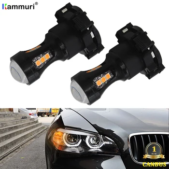 

No Error Amber PY24W 5200s LED Bulbs For Audi A4 B8 Q5 BMW X3 E90 E92 E83 E70 F10 F11 F07 Mercedes W221 Front Turn Signal Lights