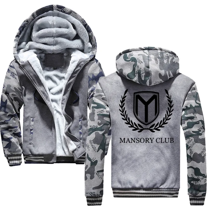 Мужская спортивная мода MANSORY CLUB забавные мужские повседневные теплые толстовки с капюшоном внутри мужской толстый спортивный костюм куртка